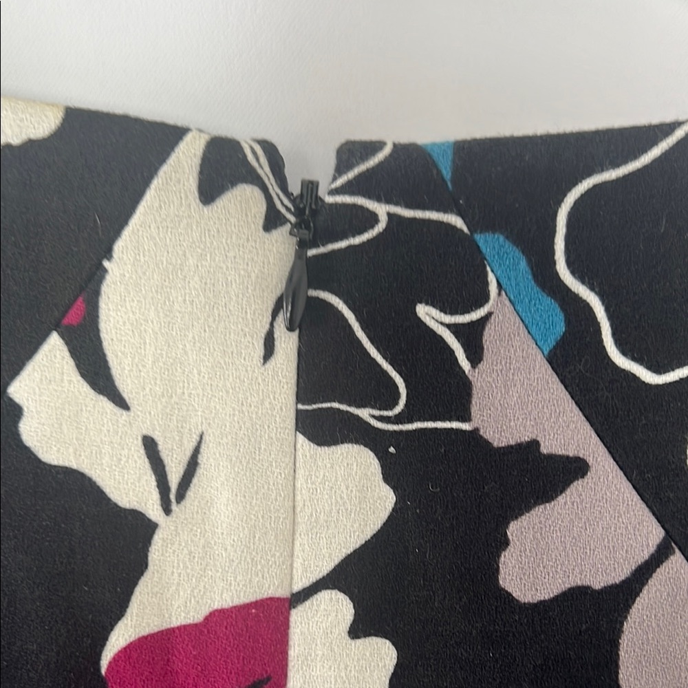 NWT $285 4C Collective Sz 6 Abstract Floral Print Sheath Dress Square Neck - Picture 6 of 10
